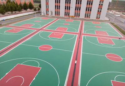 硅PU籃球場材料